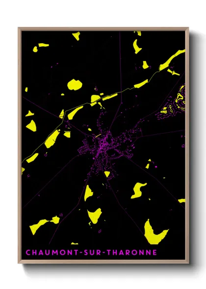 Une affiche de carte sur Chaumont-sur-Tharonne