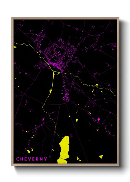 Une affiche de carte sur Cheverny