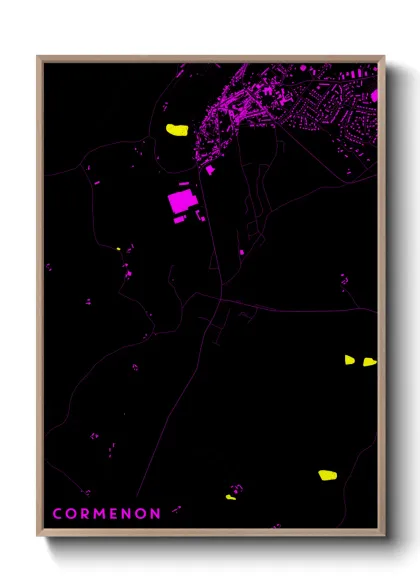 Une affiche de carte sur Cormenon