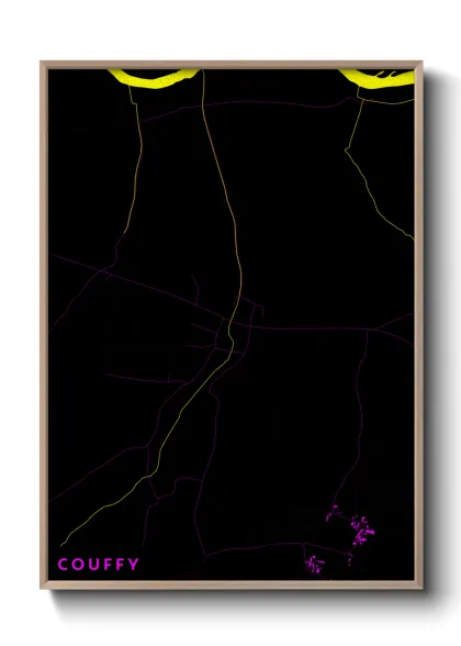Une affiche de carte sur Couffy