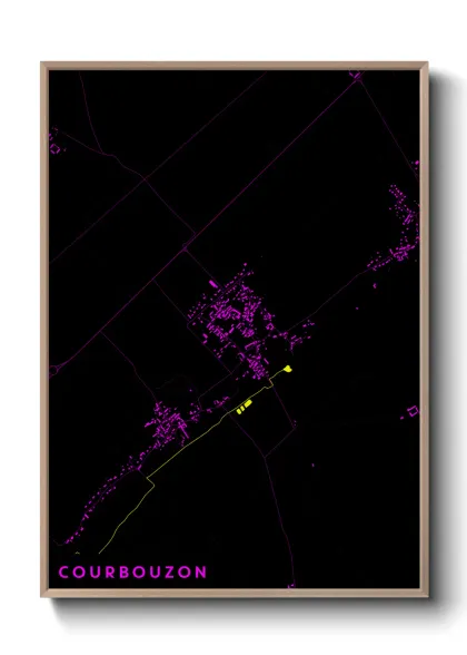 Une affiche de carte sur Courbouzon