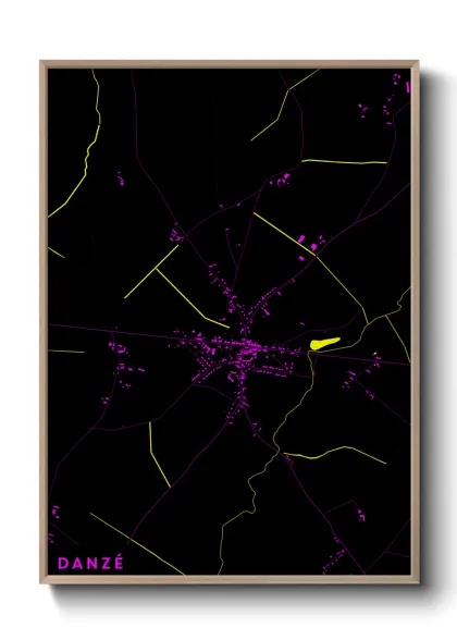 Une affiche de carte sur Danzé