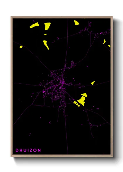 Une affiche de carte sur Dhuizon