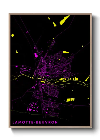 Une affiche de carte sur Lamotte-Beuvron
