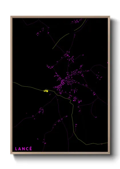 Une affiche de carte sur Lancé