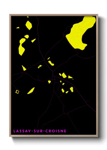 Une affiche de carte sur Lassay-sur-Croisne