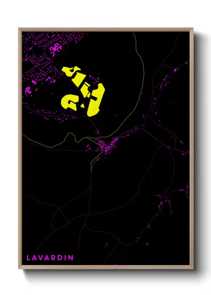 Une affiche de carte sur Lavardin