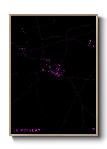 Une affiche de carte sur Le Poislay