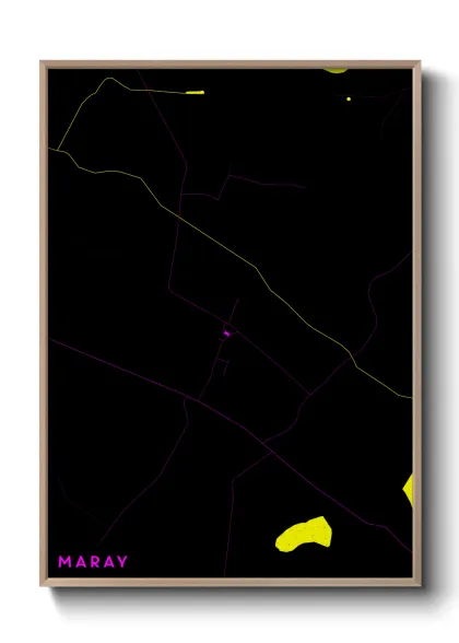 Une affiche de carte sur Maray