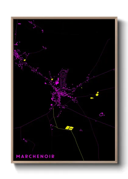 Une affiche de carte sur Marchenoir