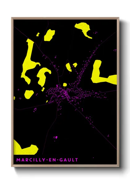 Une affiche de carte sur Marcilly-en-Gault