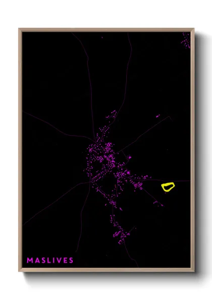 Une affiche de carte sur Maslives