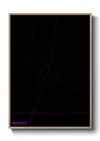 Une affiche de carte sur Moisy