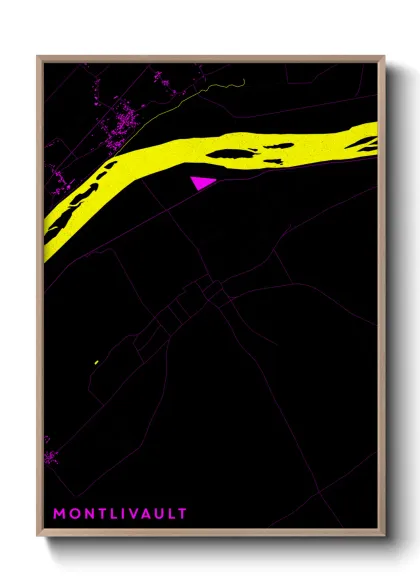 Une affiche de carte sur Montlivault
