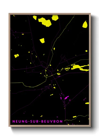 Une affiche de carte sur Neung-sur-Beuvron