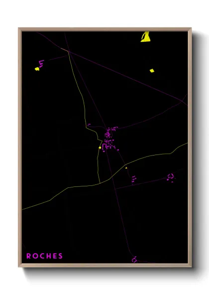 Une affiche de carte sur Roches