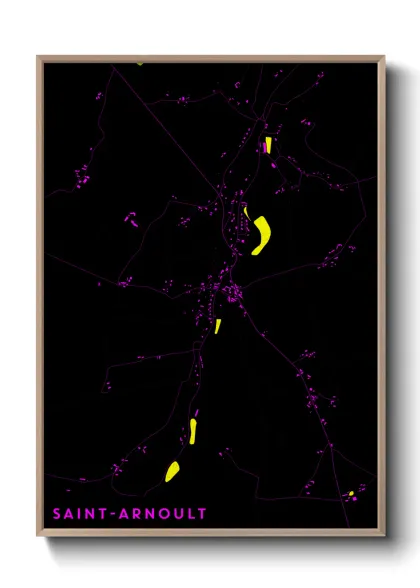 Une affiche de carte sur Saint-Arnoult