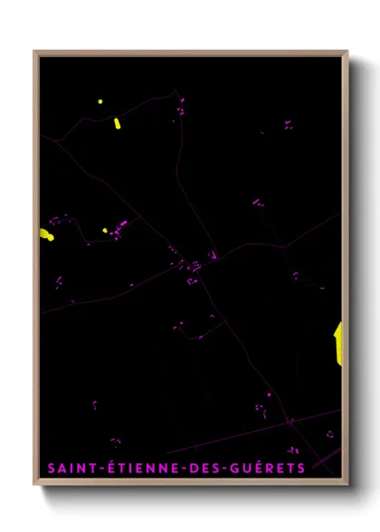 Une affiche de carte sur Saint-Étienne-des-Guérets