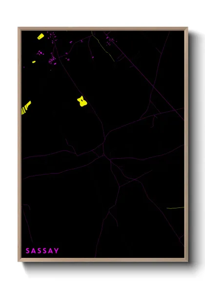 Une affiche de carte sur Sassay