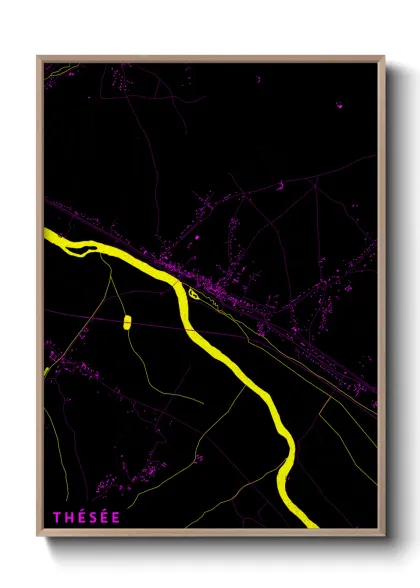 Une affiche de carte sur Thésée