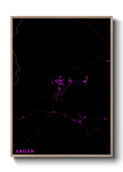 Une affiche de carte sur Aboën