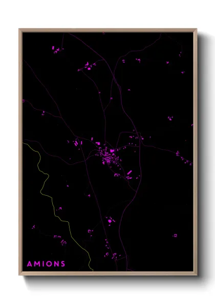 Une affiche de carte sur Amions