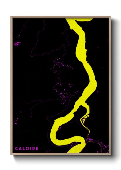 Une affiche de carte sur Caloire