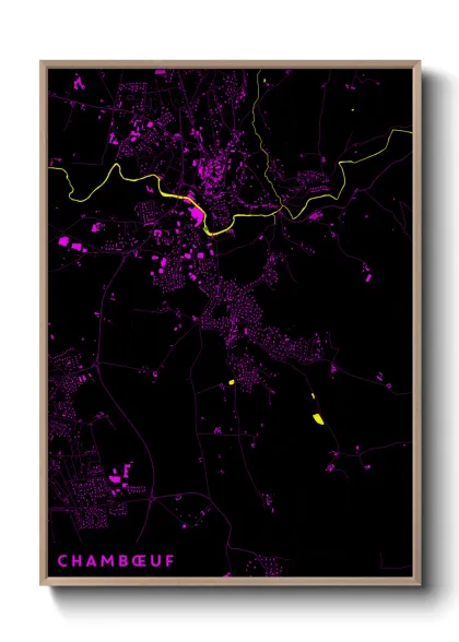 Une affiche de carte sur Chambœuf