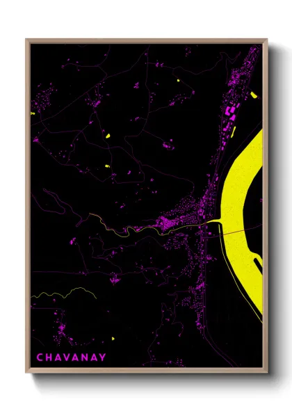 Une affiche de carte sur Chavanay