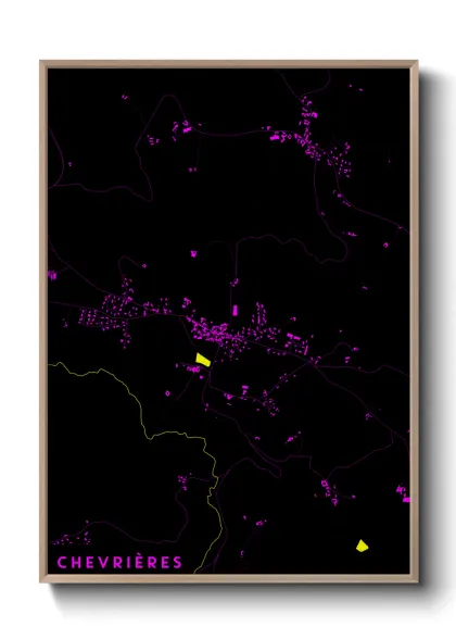 Une affiche de carte sur Chevrières
