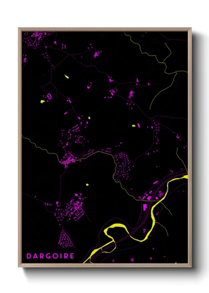 Une affiche de carte sur Dargoire