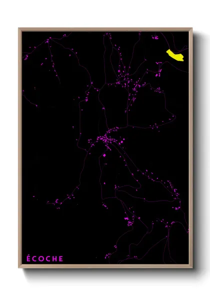 Une affiche de carte sur Écoche