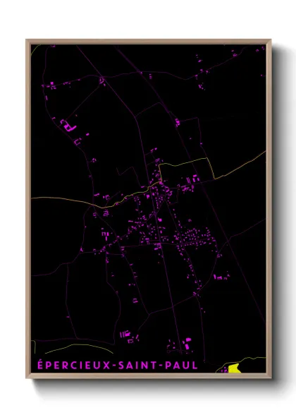 Une affiche de carte sur Épercieux-Saint-Paul