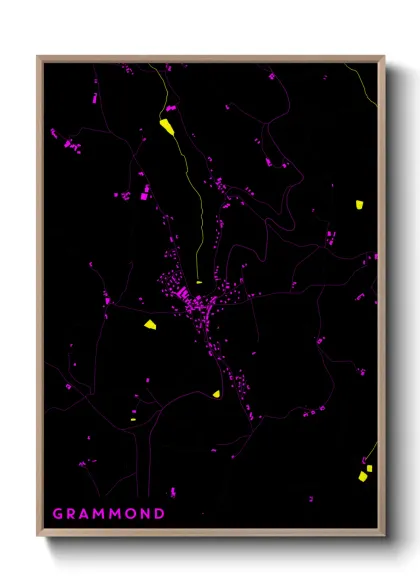 Une affiche de carte sur Grammond