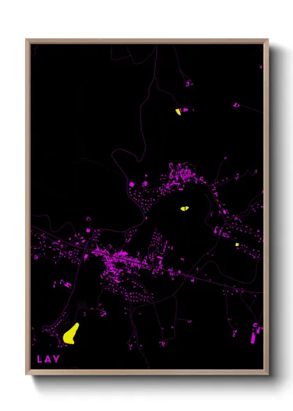 Une affiche de carte sur Lay