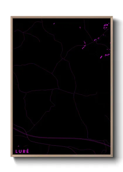 Une affiche de carte sur Luré