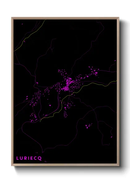 Une affiche de carte sur Luriecq