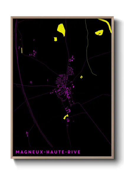 Une affiche de carte sur Magneux-Haute-Rive