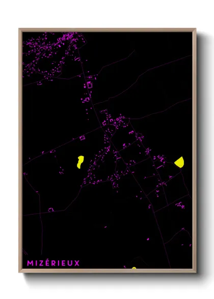 Une affiche de carte sur Mizérieux