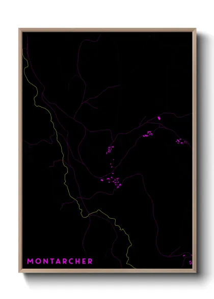 Une affiche de carte sur Montarcher