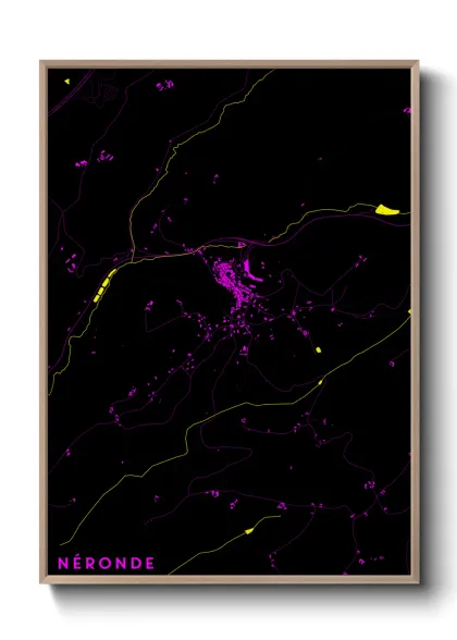Une affiche de carte sur Néronde
