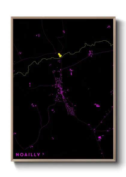 Une affiche de carte sur Noailly