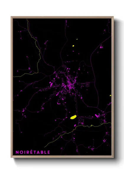 Une affiche de carte sur Noirétable