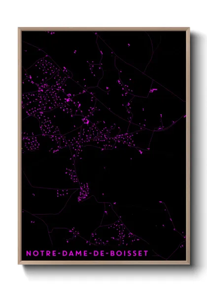 Une affiche de carte sur Notre-Dame-de-Boisset