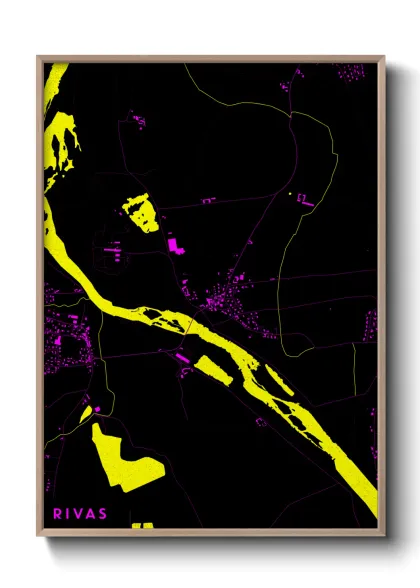 Une affiche de carte sur Rivas