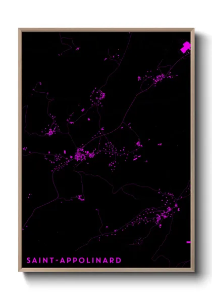 Une affiche de carte sur Saint-Appolinard