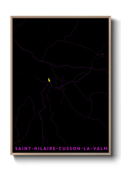 Une affiche de carte sur Saint-Hilaire-Cusson-la-Valmitte