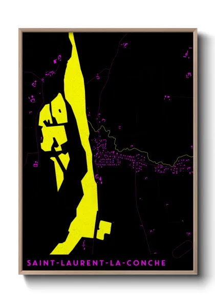Une affiche de carte sur Saint-Laurent-la-Conche