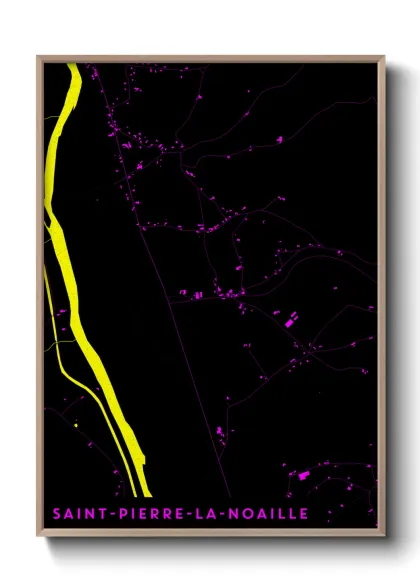 Une affiche de carte sur Saint-Pierre-la-Noaille