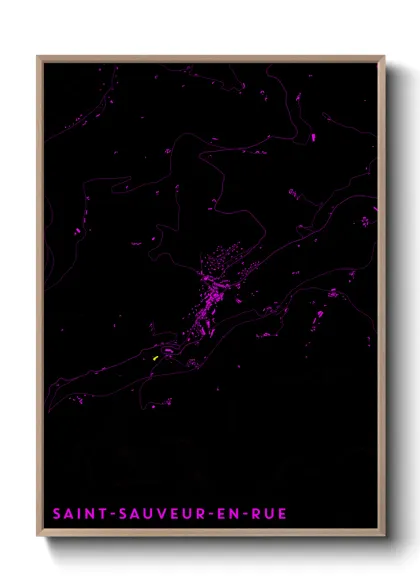 Une affiche de carte sur Saint-Sauveur-en-Rue